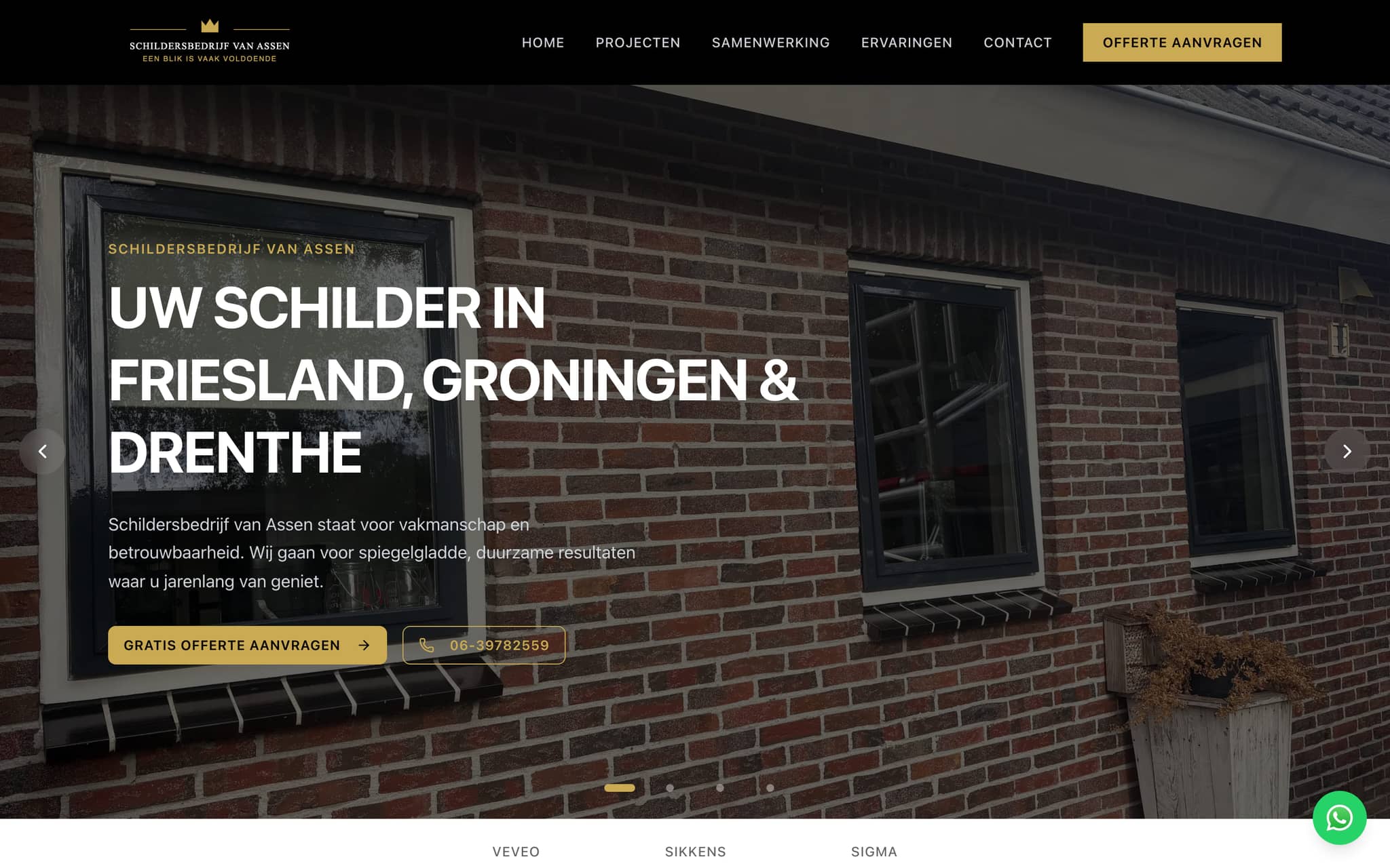 Schildersbedrijf van Assen website screenshot