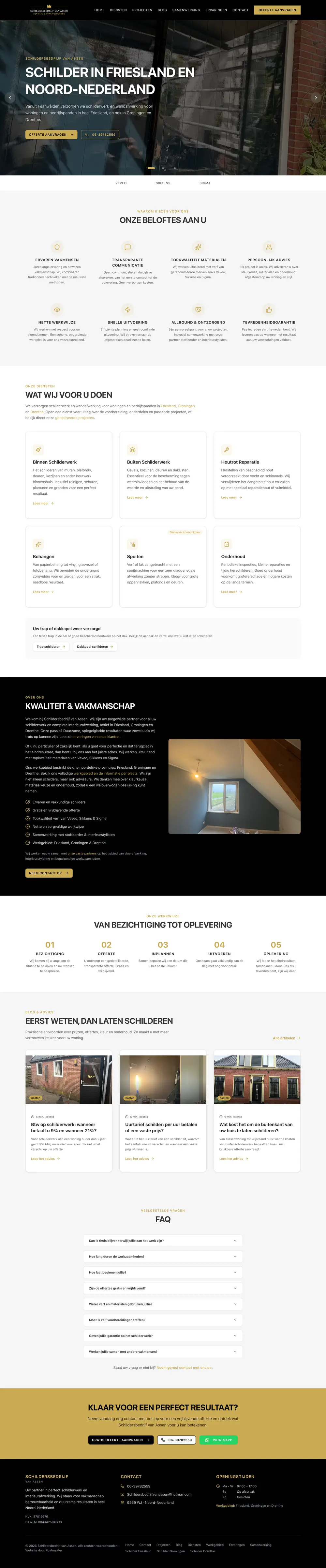 Schildersbedrijf van Assen website